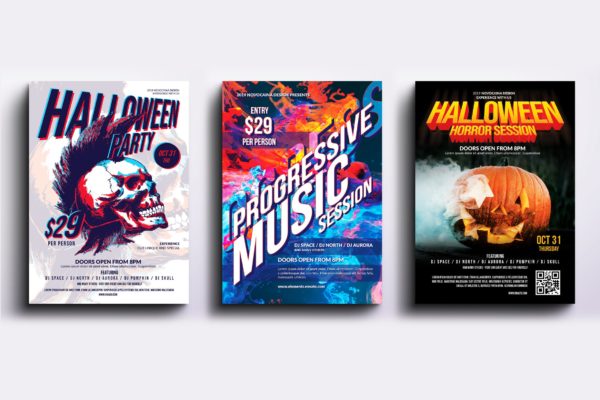 迪斯科音乐舞厅主题活动派对海报PSD素材16设计网精选模板合集v4 Event Party Posters &amp; Flyers Bundle V4