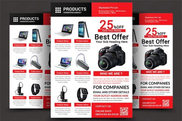 多色电子产品产品促销特卖传单 Pro