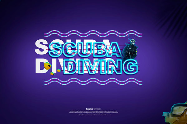 潜水护目镜装备电商网站广告Banner设计