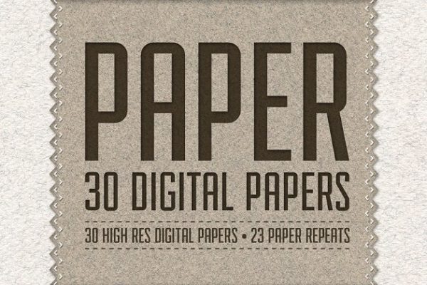 30款数码工匠艺术和手工纸张纹理 Paper Pack: 30 Digital Papers