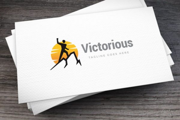 胜利标志Logo创意设计模板 Victory Logo Template