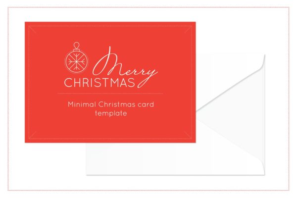 3款极简设计风格圣诞节贺卡设计模板 Merry Christmas Card Templates