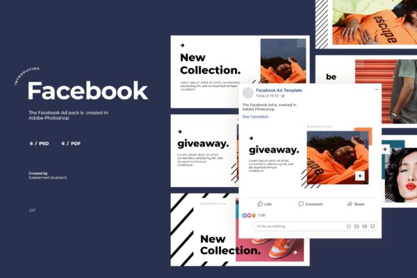 品牌推广Facebook社交广告设计模板16素材网精选v7 Facebook Ad Template Vol.7