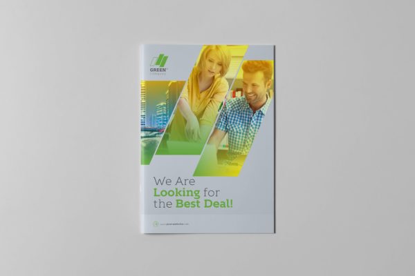 金融咨询服务公司企业画册设计模板 Green Business Brochure