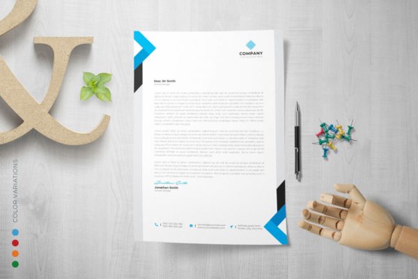 网络科技/技术开发企业信纸排版模板 Letterhead