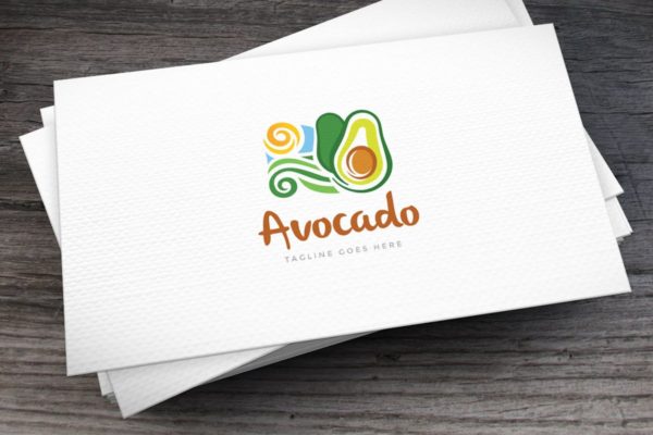 绿色健康食品品牌Logo设计模板 Avo