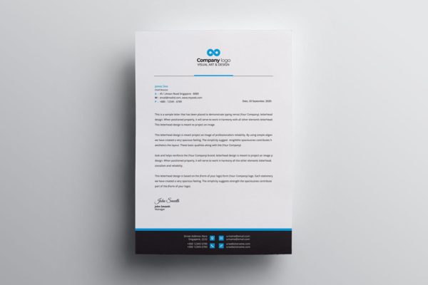 信息科技企业信封设计模板v3 Letterhead