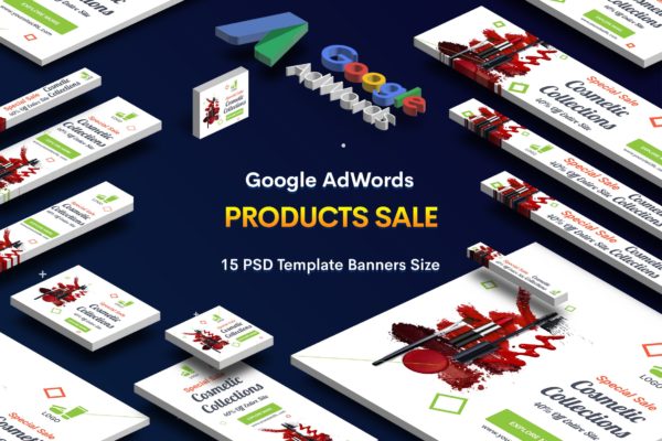 15款产品促销谷歌广告Banner设计模板 Product Sale Banners Ad