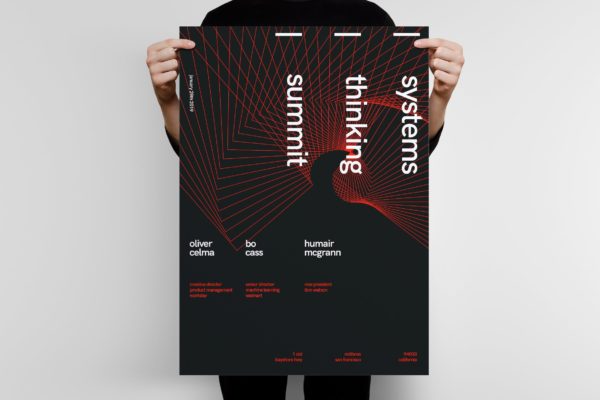 行业峰会大型会议宣传海报PSD素材16图库精选模板v2 Systems Thinking Summit Poster Template 2