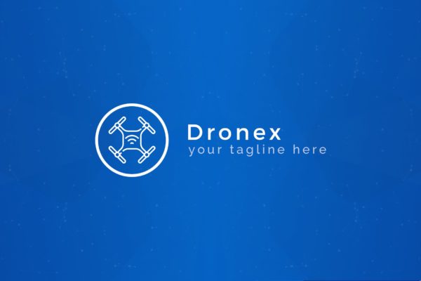 无人机品牌Logo设计16设计网精选模板 Dronex &#8211; Premium Drone Logo Template