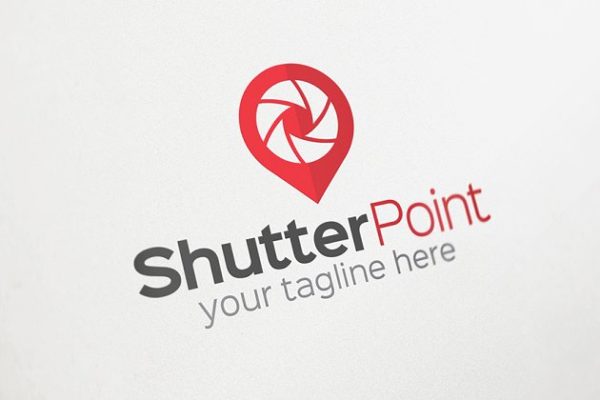 摄影摄像主题快门图形Logo模板 Shutter Point Photography Logo