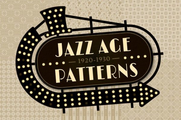 爵士音乐时代装饰纹理 Jazz Age De