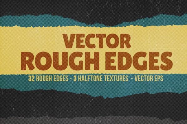 粗糙纹理肌理设计素材 Vector Rough Edges