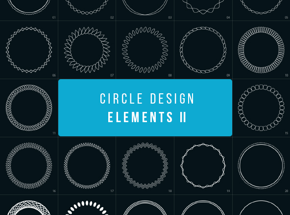 圆形圆环装饰元素矢量图形素材 Circle Design Elements Part II