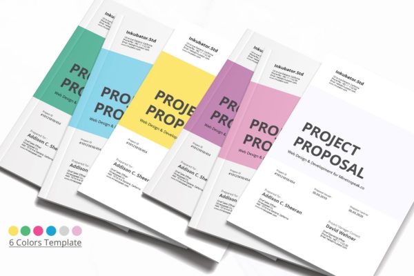 项目规划方案/项目投标书设计模板 Proposal Brochure 6 Colors