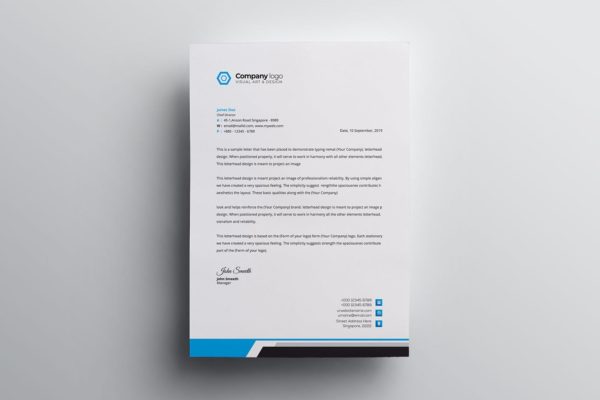 信息科技企业信封设计模板v1 Letterhead