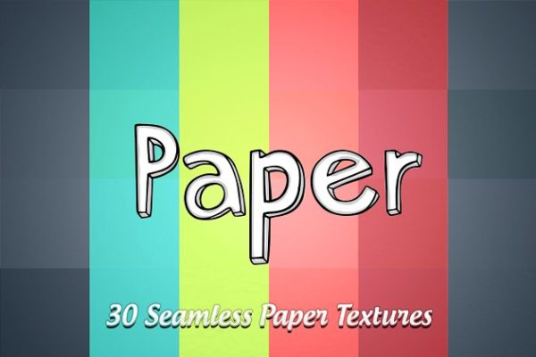 30种无缝彩色纸纹理 30 Seamless Paper Textures