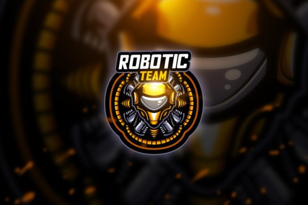 机器人电子竞技战队队徽Logo模板V3 Robotic 3 &#8211; Mascot &amp; Esport Logo