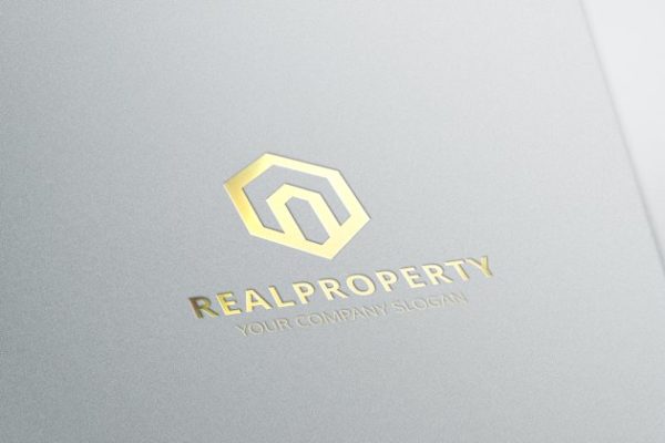 烫金高端Logo设计模板 Real Proper