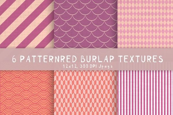 6款麻布图案纹理 6 Burlap patterned textures