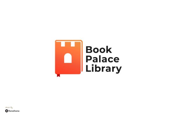 图书品牌&amp;图书馆Logo设计素材中国精选模板 Book Palace Library &#8211; Logo Template RB