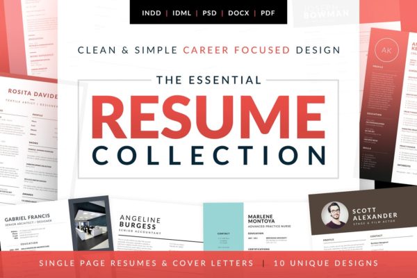 个人简历电子版即拿即用模板合集 Essential Resume/CV Collection