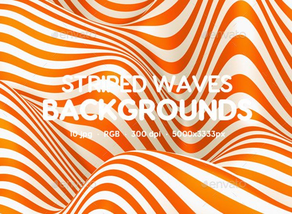 条纹波浪背景纹理 Striped Waves Backgrounds