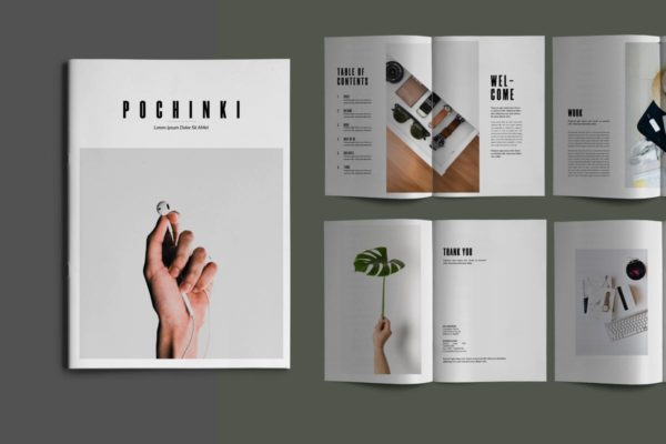 产品目录合作案例演示画册设计模板 Pochinky &#8211; Brochure Template