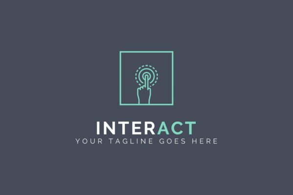 人机交互系统抽象Logo设计16图库精选模板 Interact &#8211; Abstract Logo Template