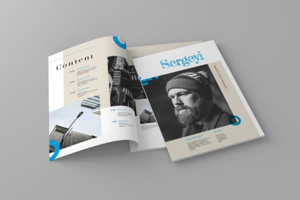 人物专访16设计网精选杂志排版设计模板 Sergeyi &#8211; Magazine Template