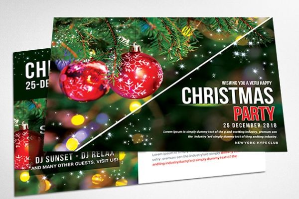 圣诞贺卡明信片模板设计 Christmas &#8211; Postcard Templates