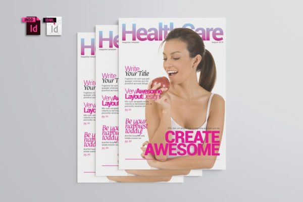 健康医疗主题杂志设计模板