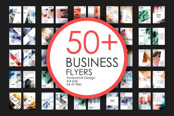 50+商业企业介绍宣传传单模板 50+ Business Flyers Bundle
