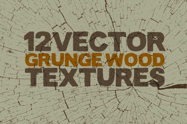 12个实木木纹矢量纹理背景素材 Vec