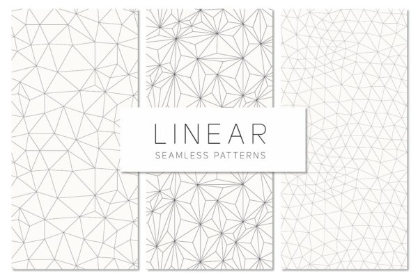 抽象线性无缝图案纹理 Linear Seamless Patterns Set