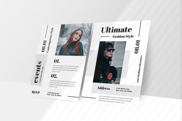 时尚活动促销推广传单设计模板 Minimal Flyer Promotion 06