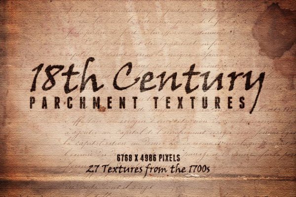 十八世纪羊皮纸纹理 18th Century Parchment Textures 1