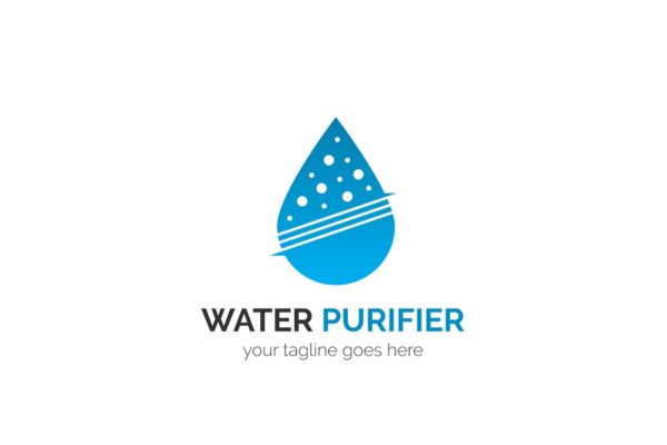 净水器清洁环保主题Logo模板 Water Purifier Logo