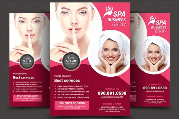 美容护肤品牌宣传海报模板 SPA Beauty Flyer Template