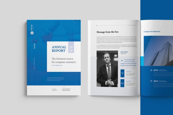 2019-2020年企业年度报告书设计模板 Annual Report 20 Pages