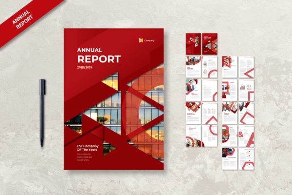 2019-2020企业公司年度报告设计模