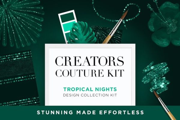 晚礼服时装装饰设计套件 Tropical Nights Couture Design Kit