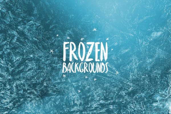 抽象霜冻水彩肌理纹理背景素材 Frozen Backgrounds