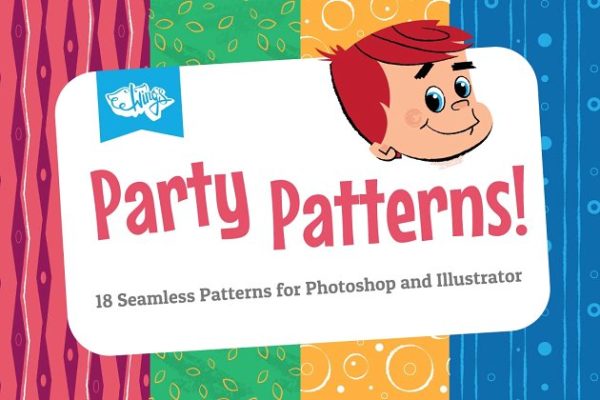 多彩复古派对图案纹理合集 Colorful Retro Party Patterns