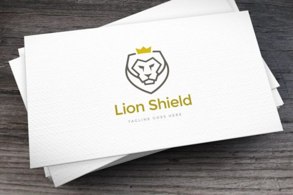 狮子盾牌电子竞技徽标设计模板 Lion Shield Logo Template