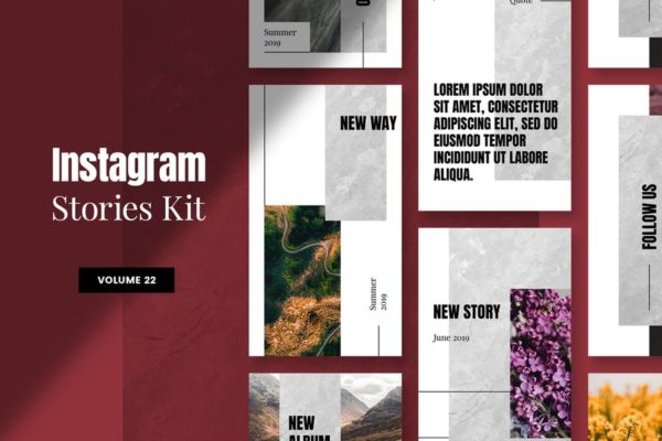 Instagram社交媒体独立品牌宣传推广设计素材v22 Instagram Stories Kit (Vol.22)