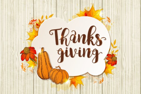 感恩节贺卡设计模板素材 Greeting Card for Thanksgiving Day
