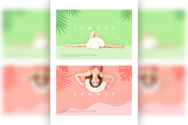 夏季主题性感Banner广告海报设计模板