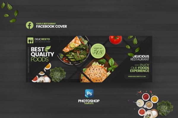 食品＆餐厅品牌宣传Facebook封面＆Bann