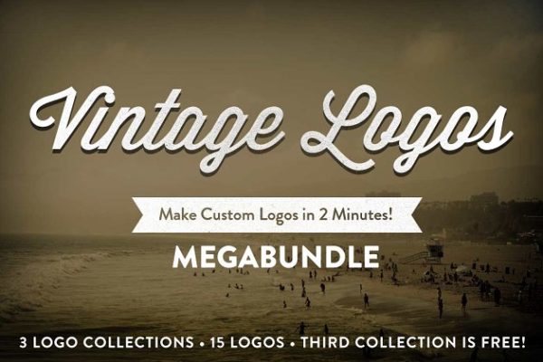 复古徽标系列英文logo设计模板 Vintage Logo Collection MegaBundle
